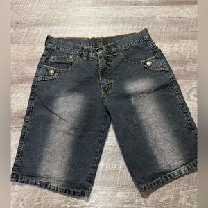 Ninesix Y2K Black Denim Shorts